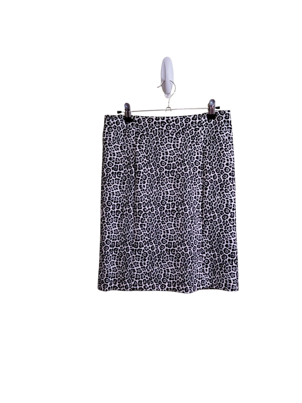 MICHAEL Michael Kors Black and White Leopard Pencil Skirt